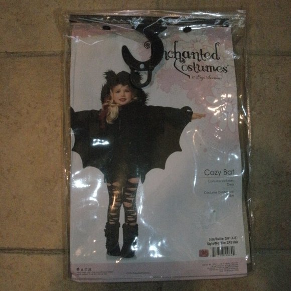Deluxe BAT Halloween Costume Black Fleece One Piece Hooded Dress-up Cosplay 4/6 - Picture 1 of 3